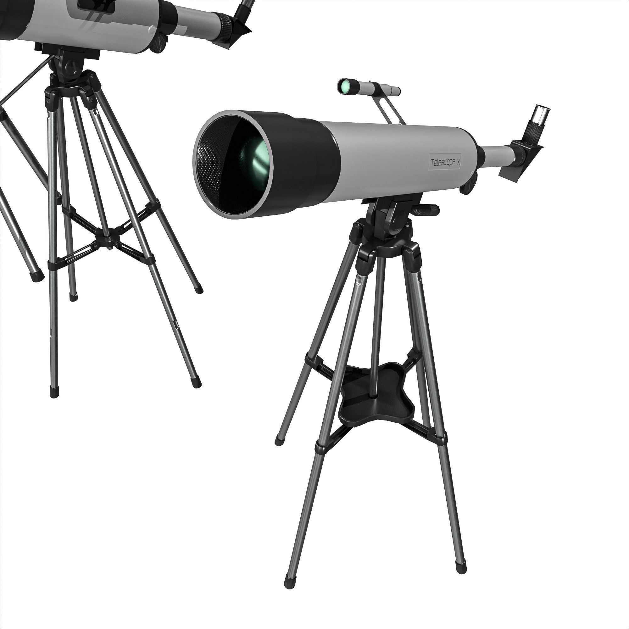 Telescope Pack Low-poly 3D model_2