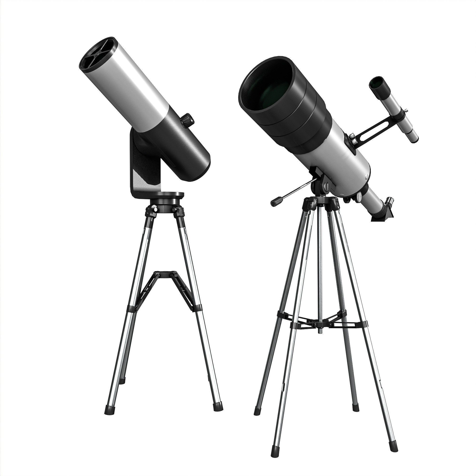Telescope Pack Low-poly 3D model_11