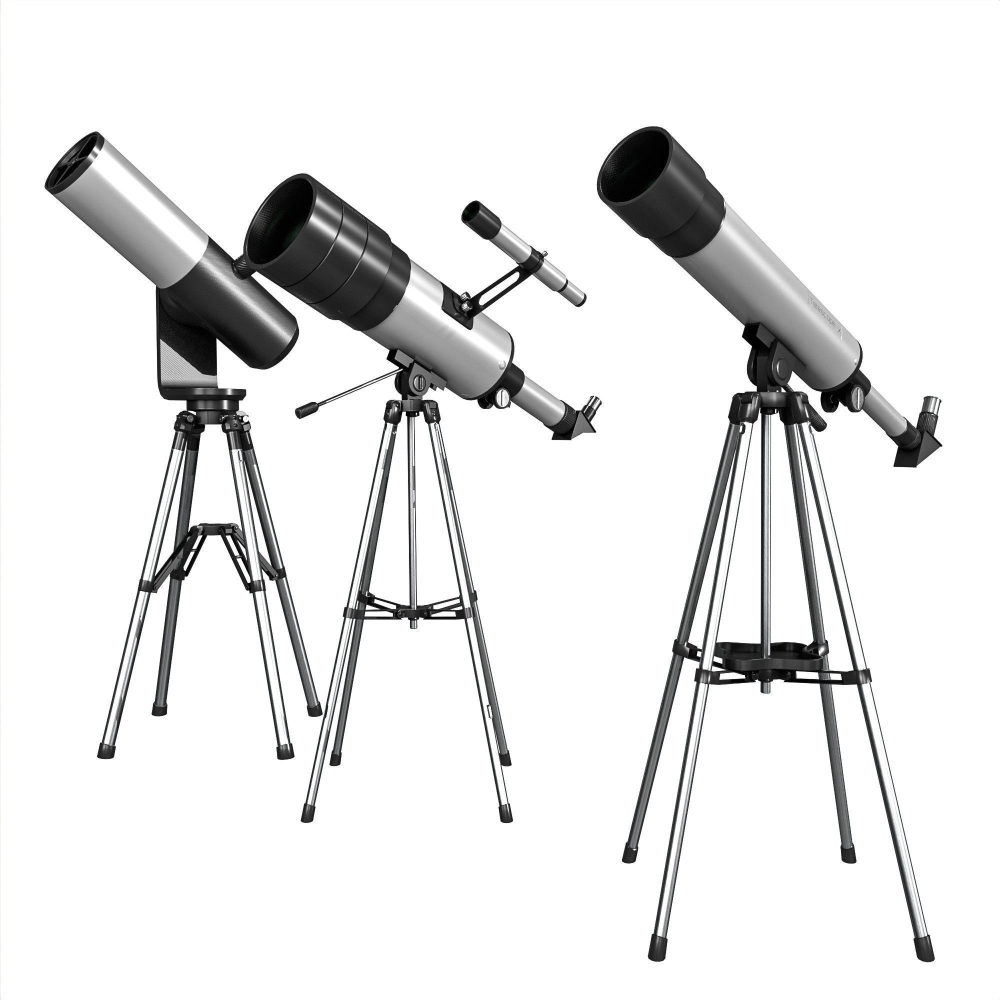 Telescope Pack Low-poly 3D model_4
