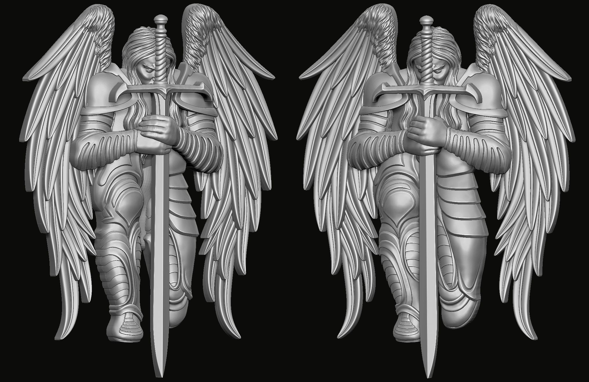 Archangel Michael Pendant 3D print model_2