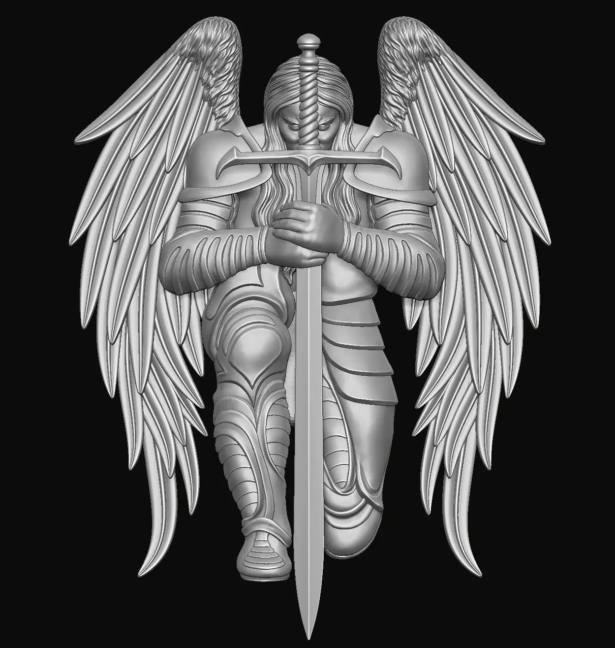 Archangel Michael Pendant 3D print model_0