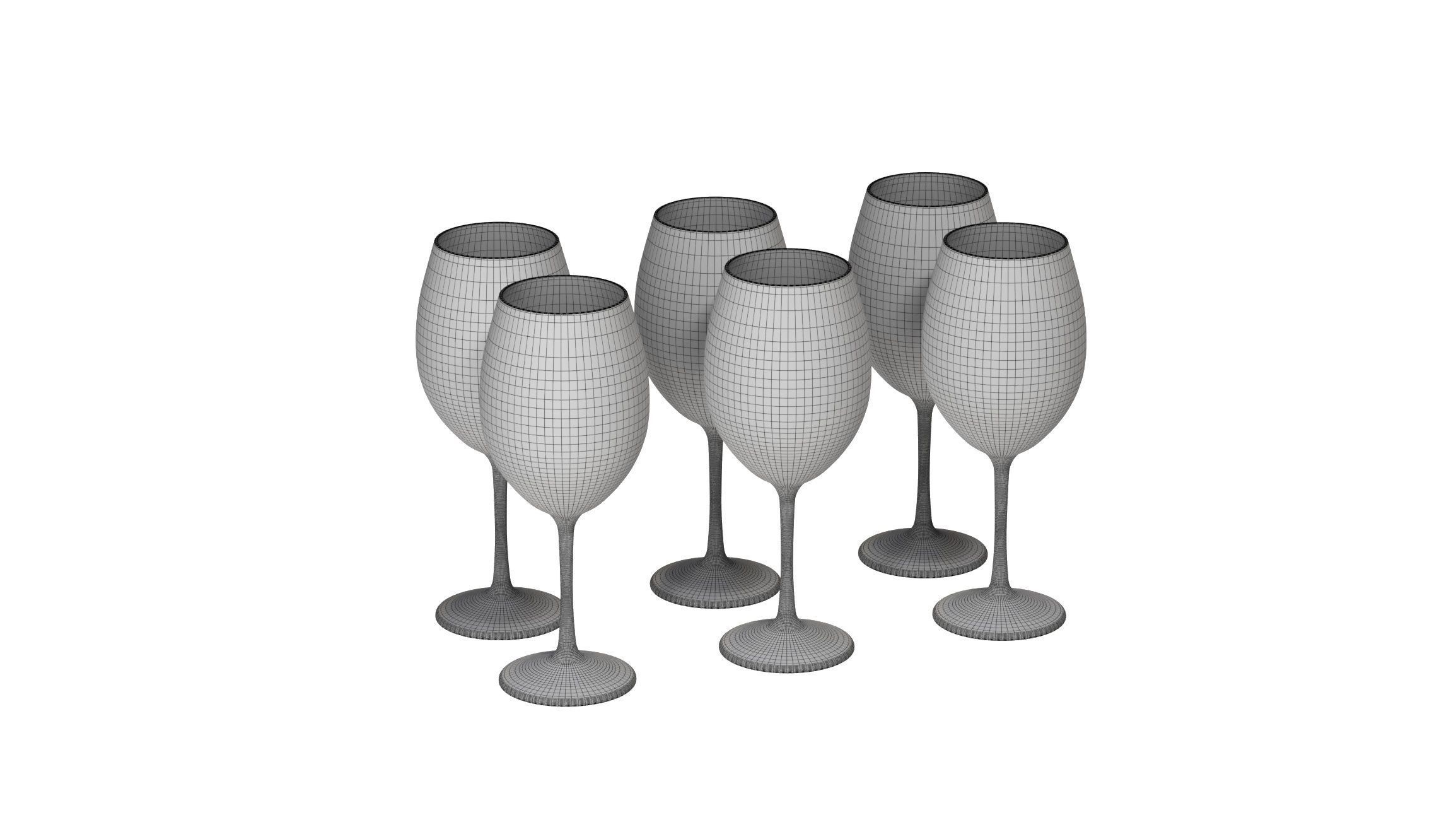Wine serving glass Free 3D model_2