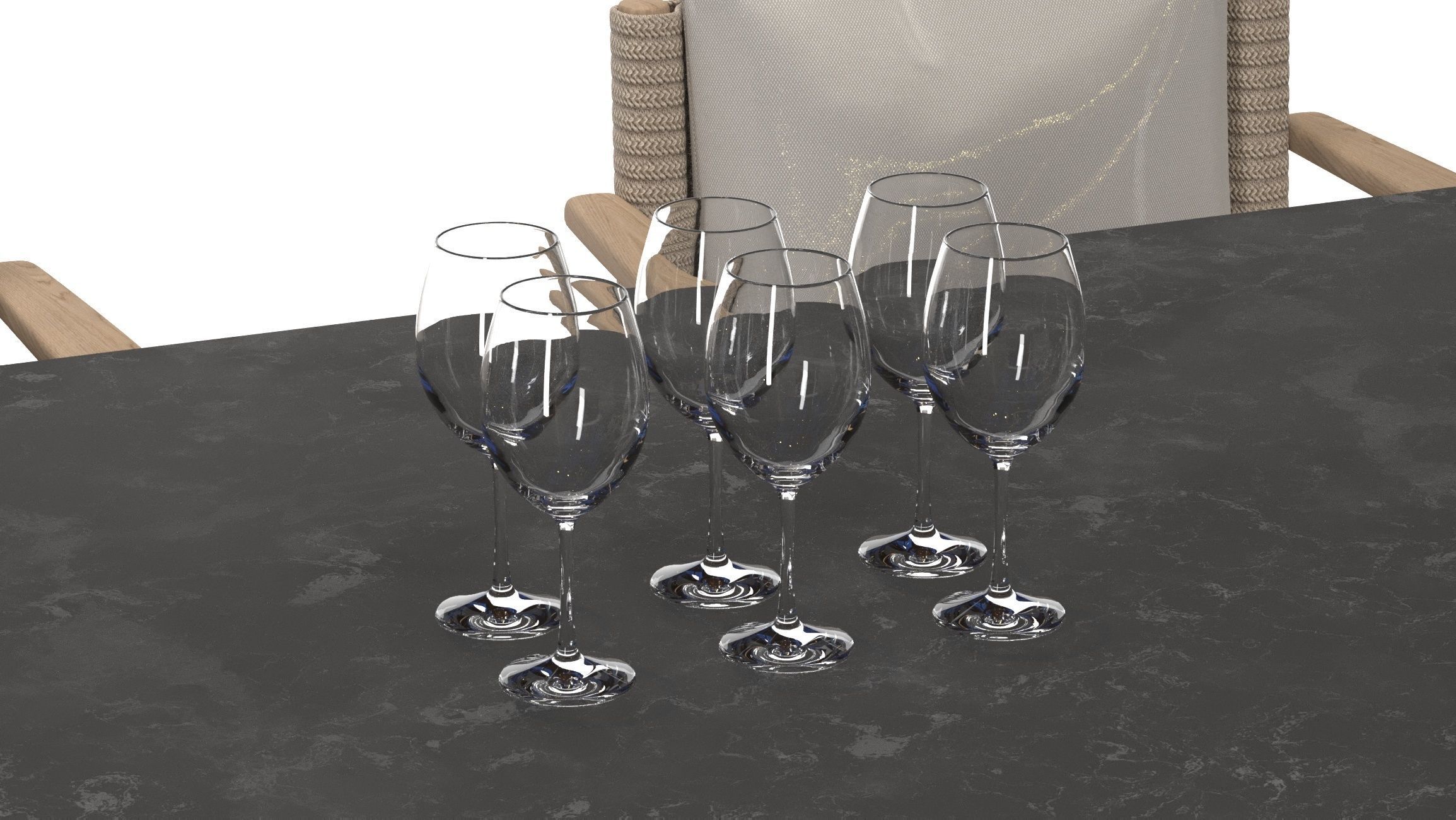 Wine serving glass Free 3D model_1