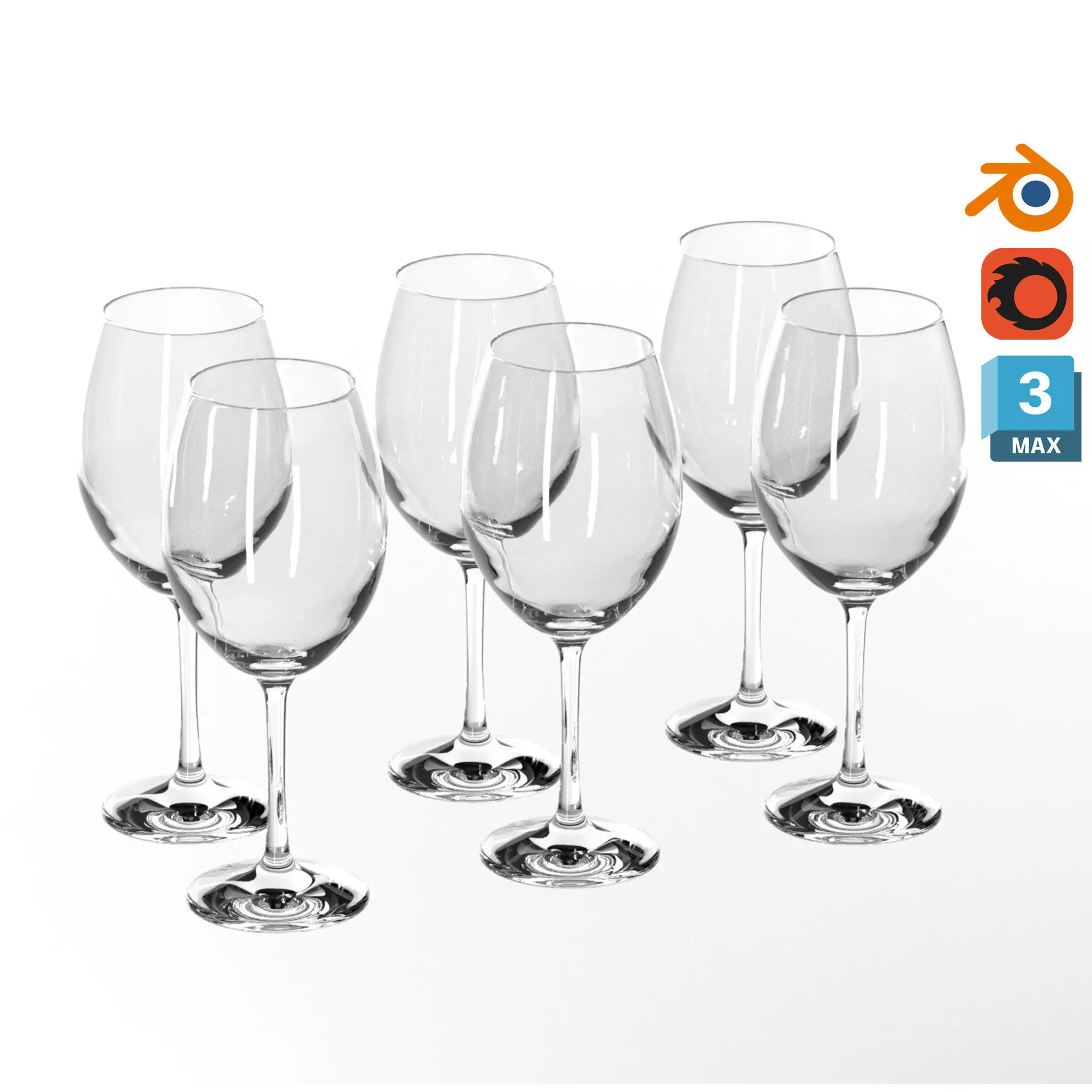 Wine serving glass Free 3D model_0