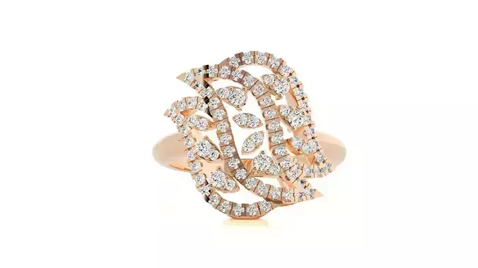 High Jewelry Diamond Cocktail Ring 3dm stl 3dm stl renders 