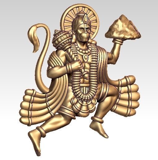 Hanuman Ji Pendant 3D print model_2