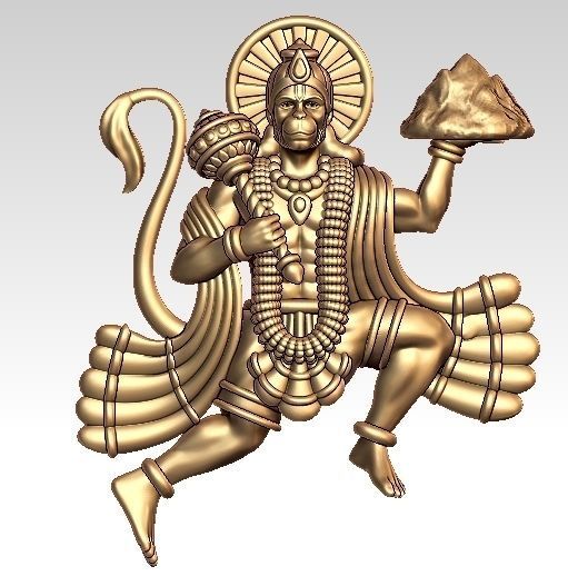 Hanuman Ji Pendant 3D print model_1