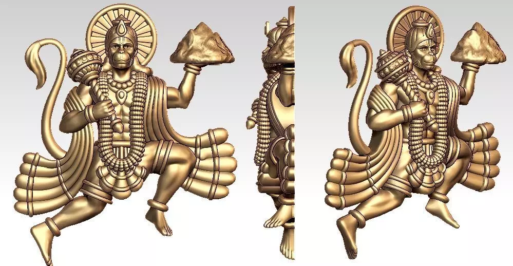Hanuman Ji Pendant 3D print model_0