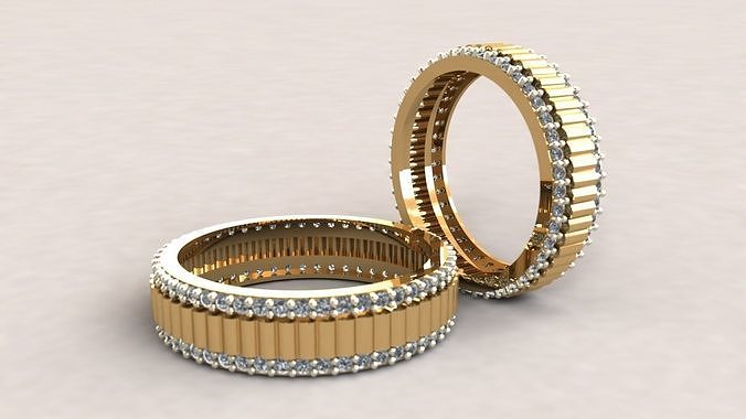 Wedding rings 011 3D print model