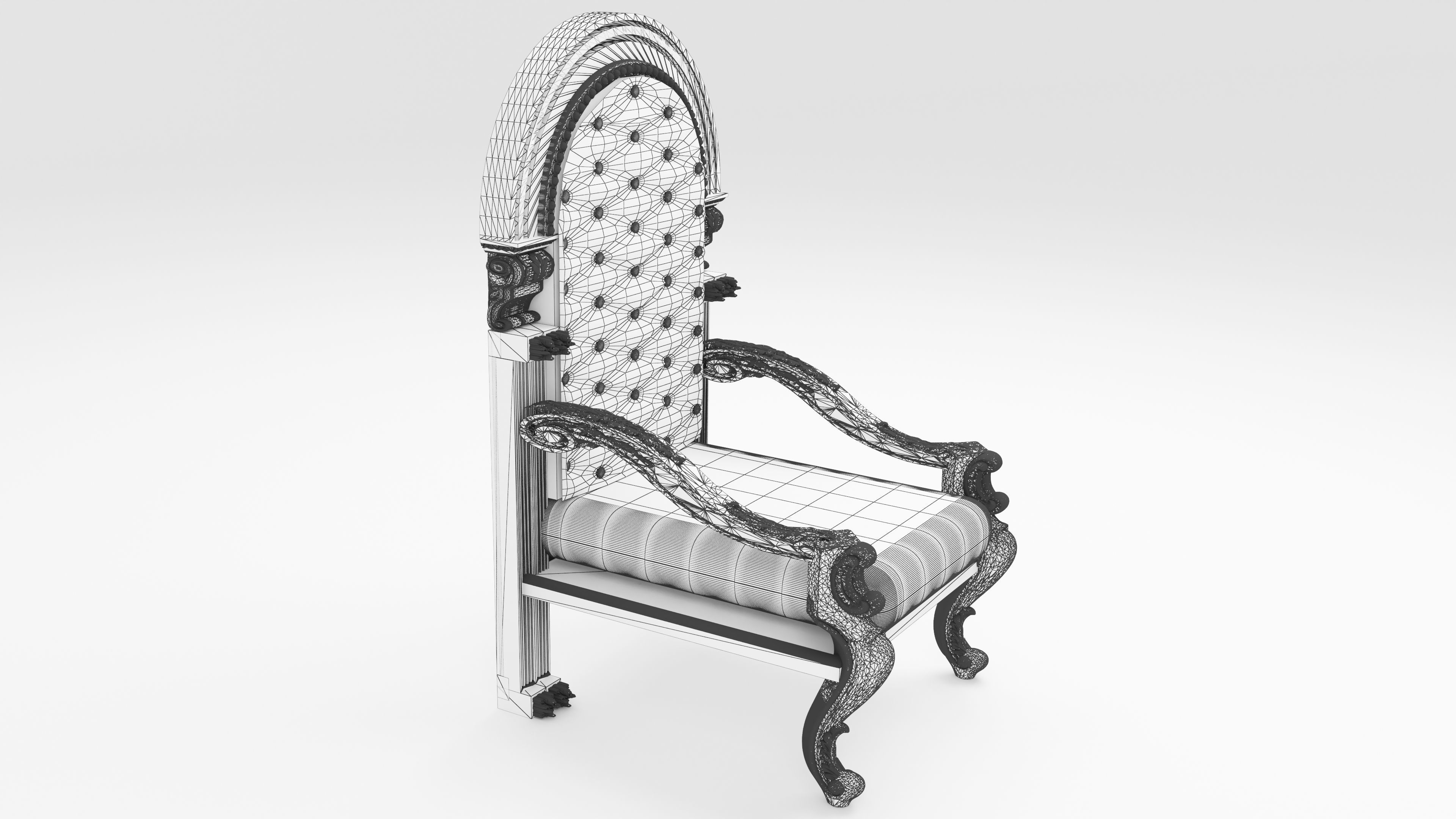 King Throne 4 - 4K 3D model_13