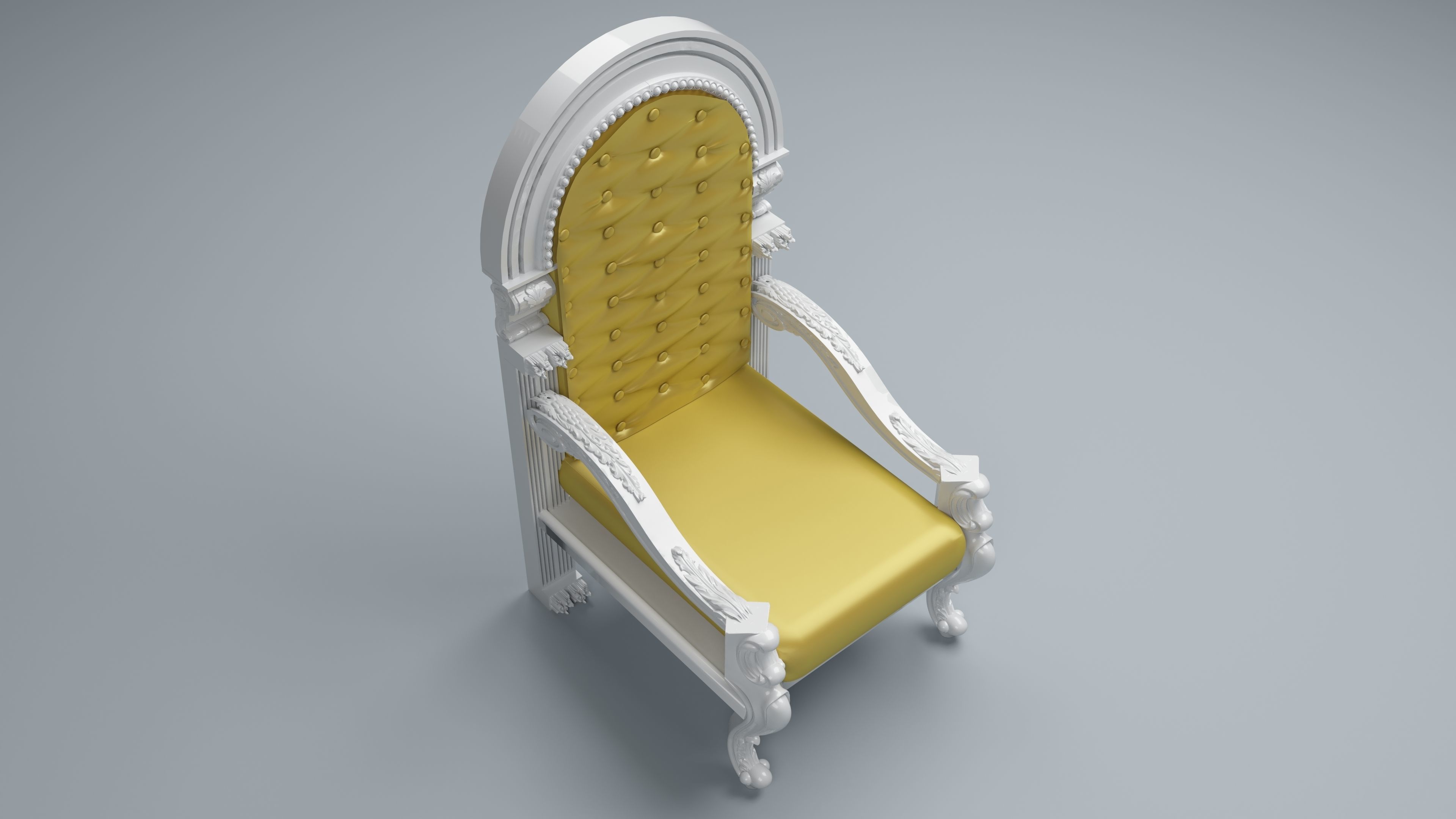 King Throne 4 - 4K 3D model_8