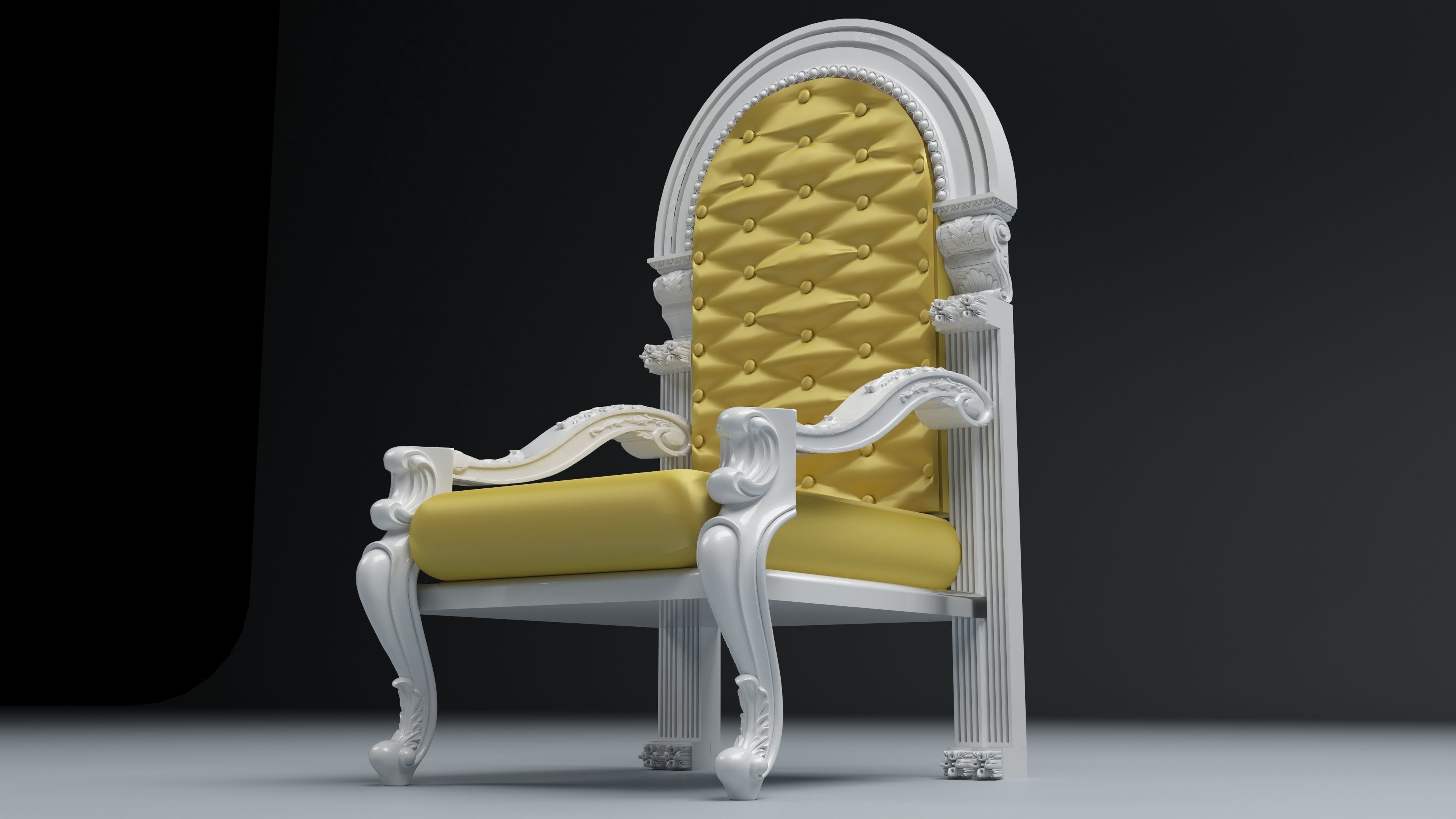 King Throne 4 - 4K 3D model_7