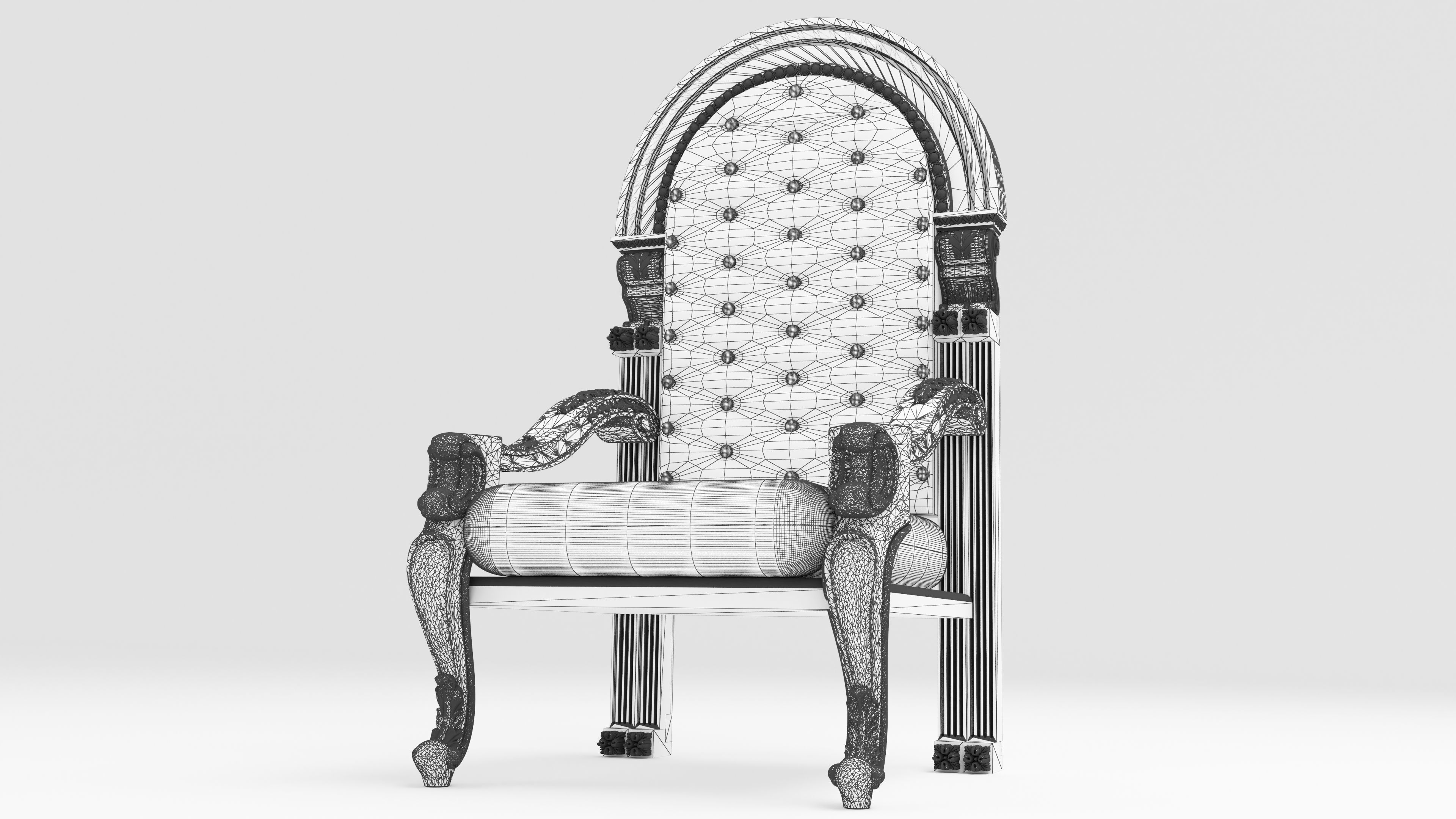 King Throne 4 - 4K 3D model_9