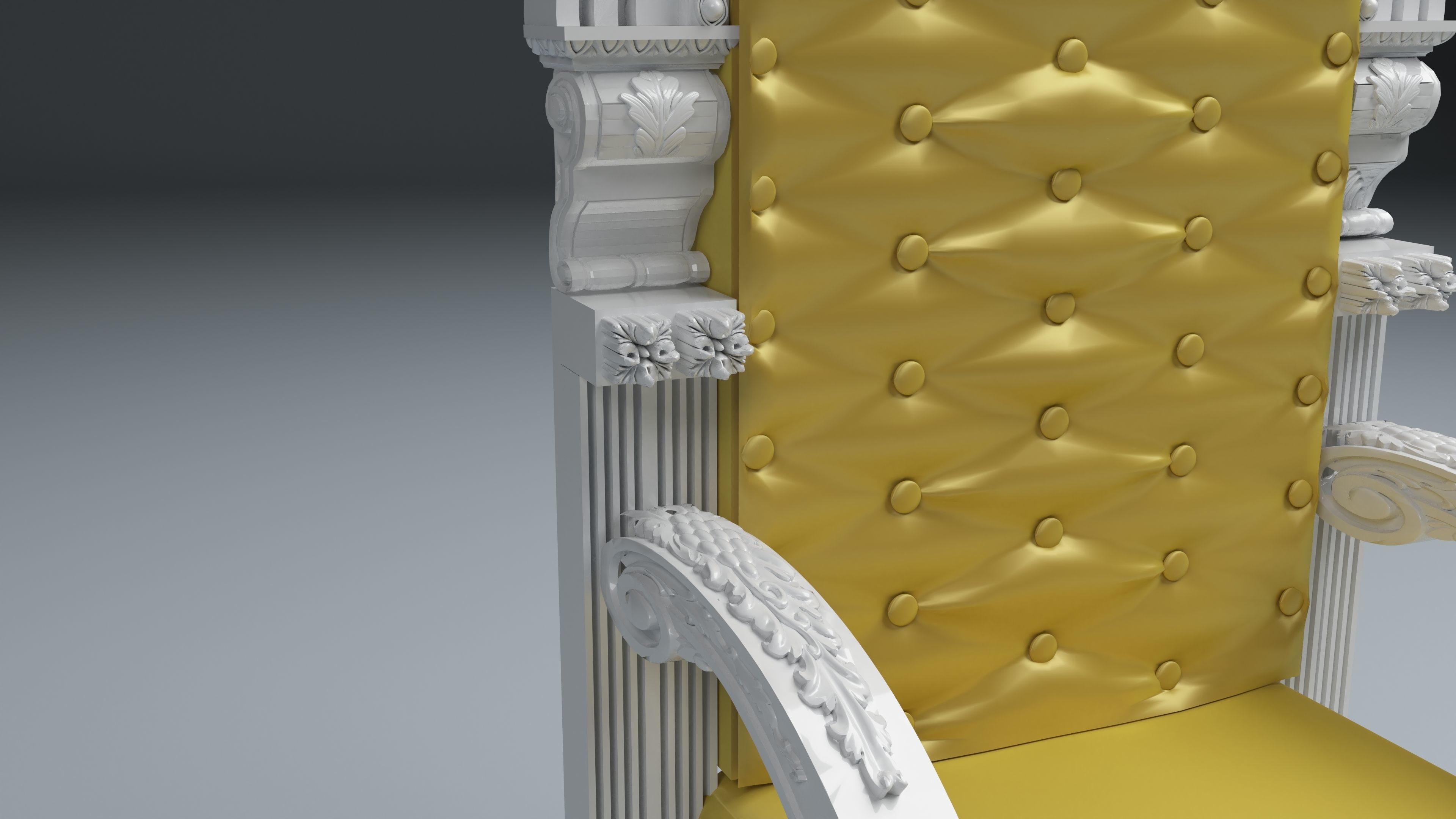 King Throne 4 - 4K 3D model_3