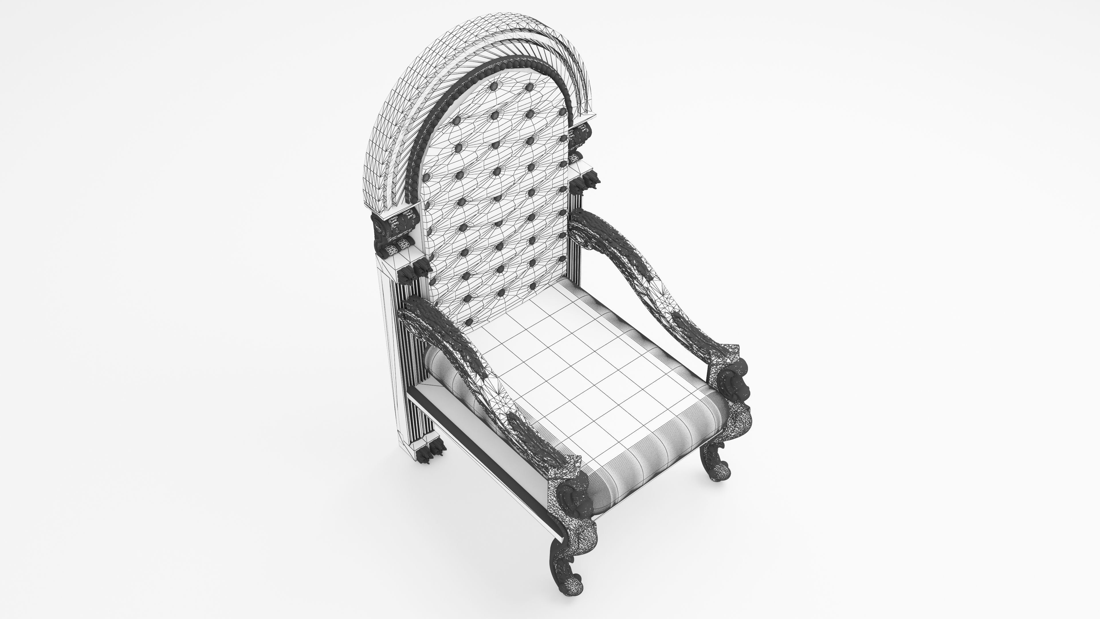 King Throne 4 - 4K 3D model_12
