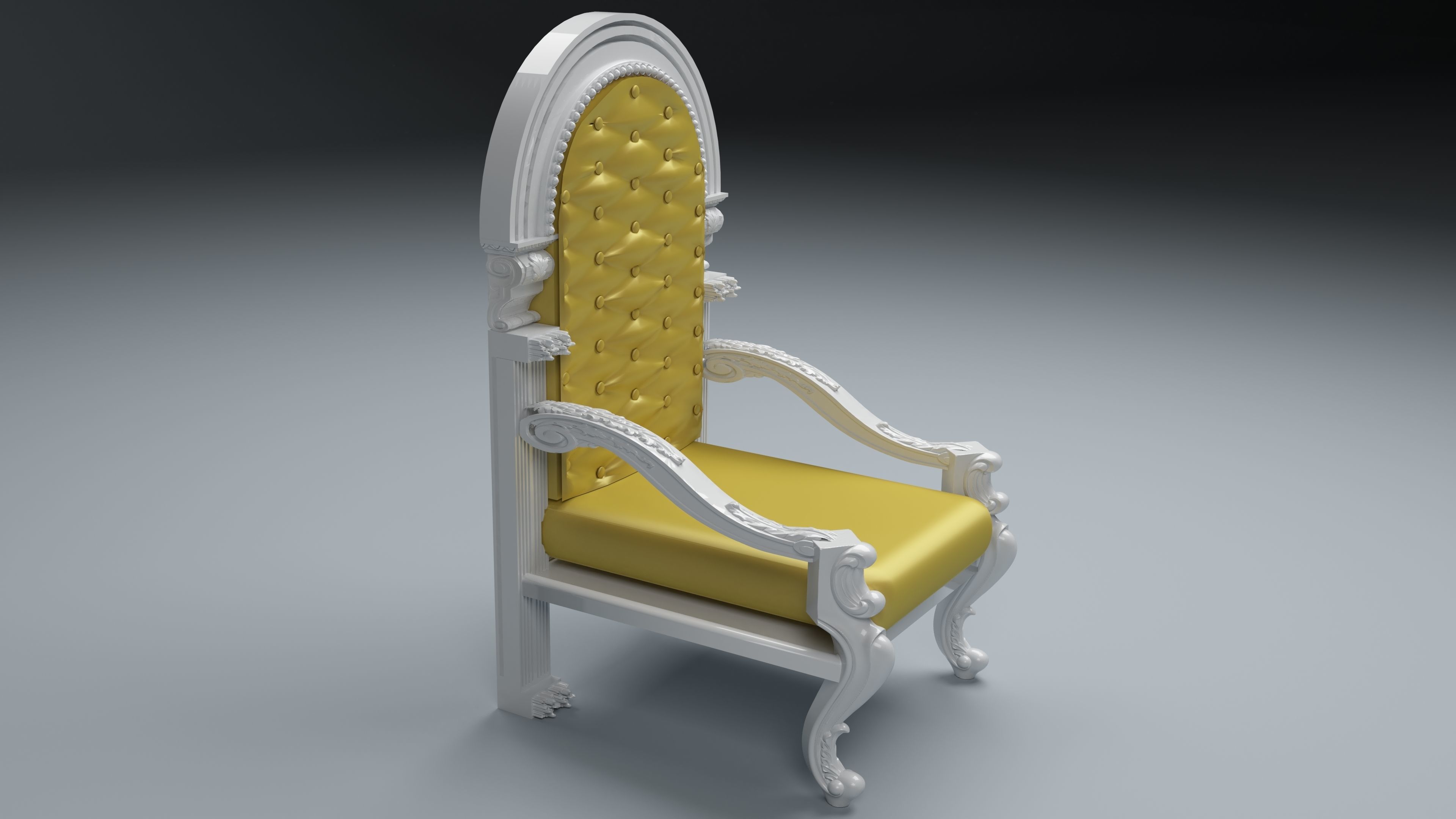 King Throne 4 - 4K 3D model_6