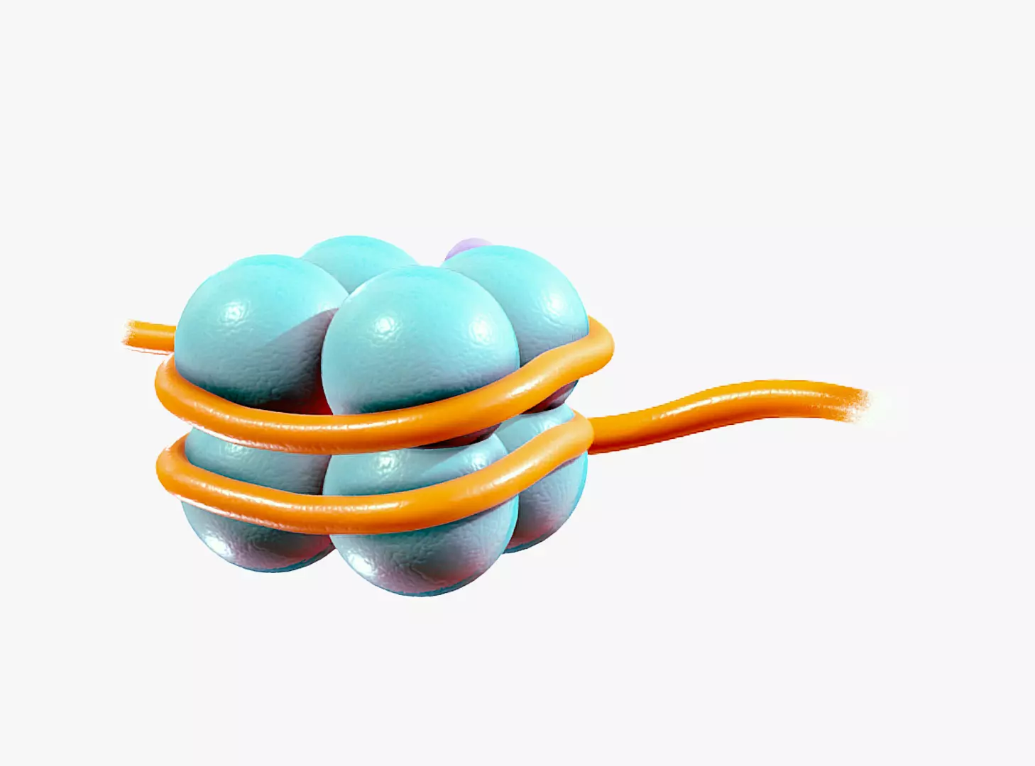Histone Structure Low-poly 3D model
