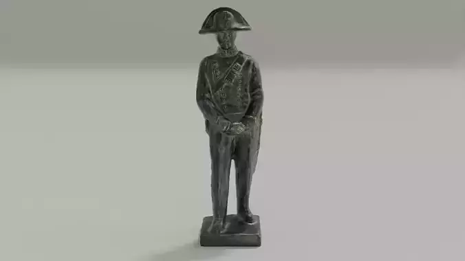 Carabiniere bronze Italian police statue 3D model Photoscan
