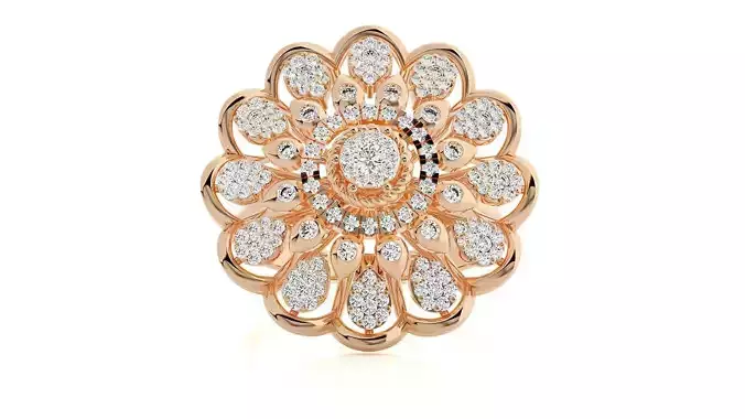 High Jewelry Diamond Cocktail Ring 3dm stl 3dm stl renders 