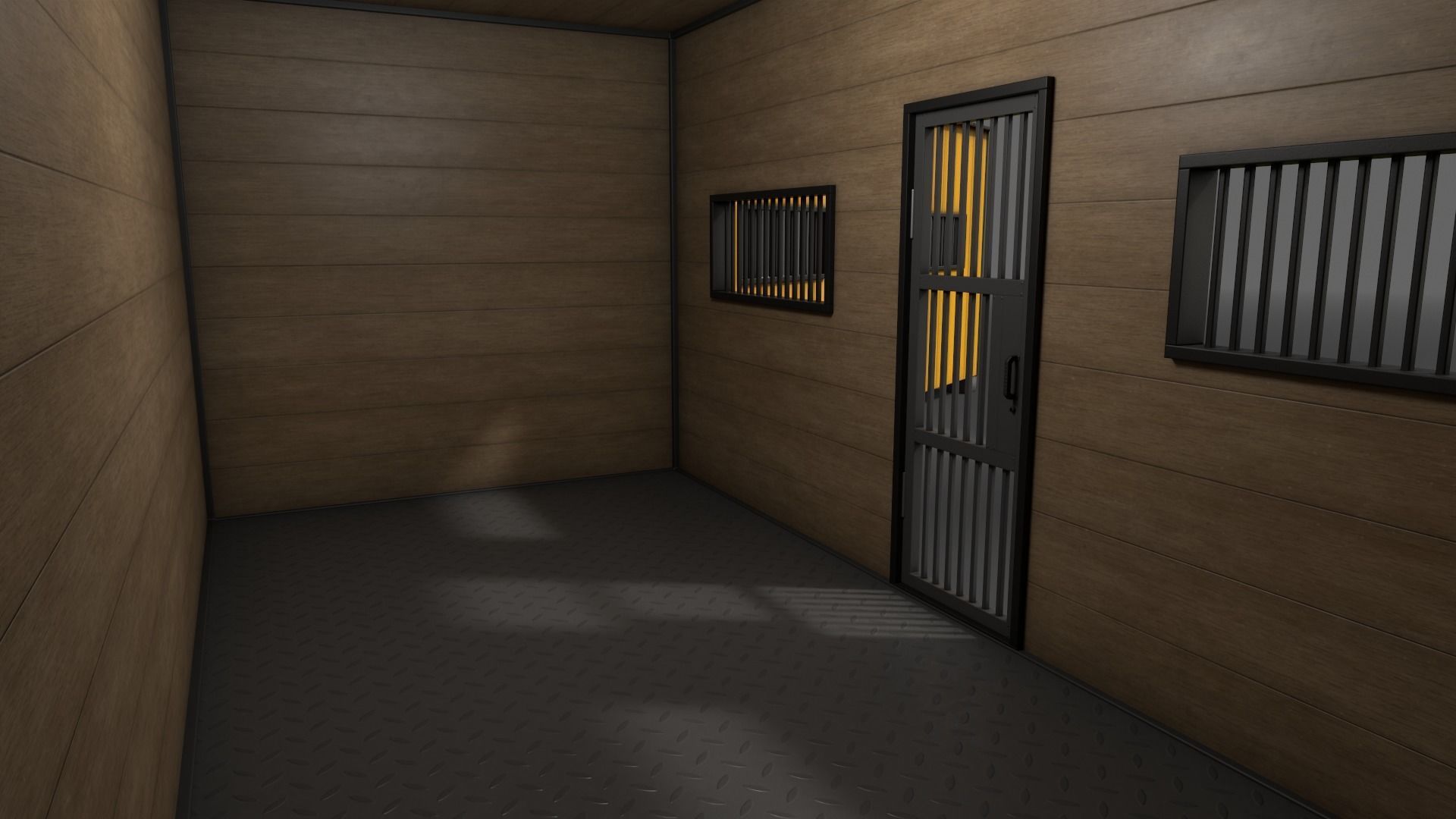 PBR Shed House C 20ft V3 Low-poly 3D model_16