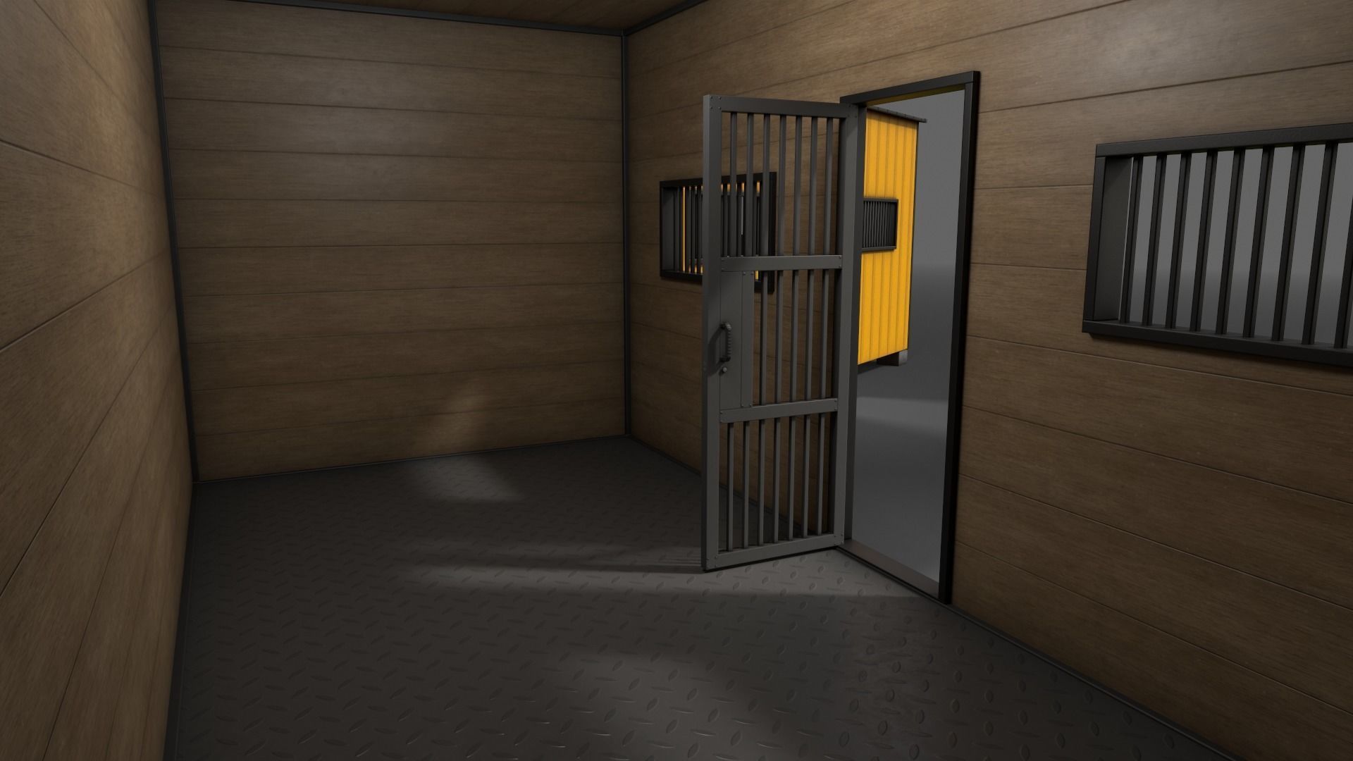 PBR Shed House C 20ft V3 Low-poly 3D model_17