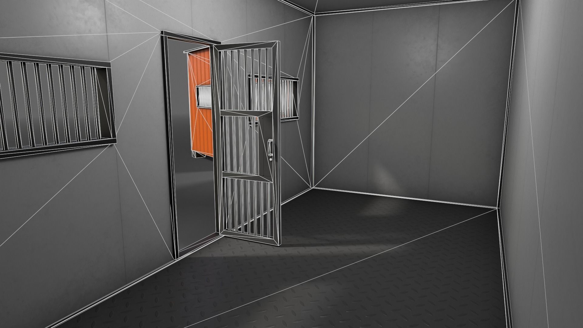 PBR Shed House C 20ft V3 Low-poly 3D model_15