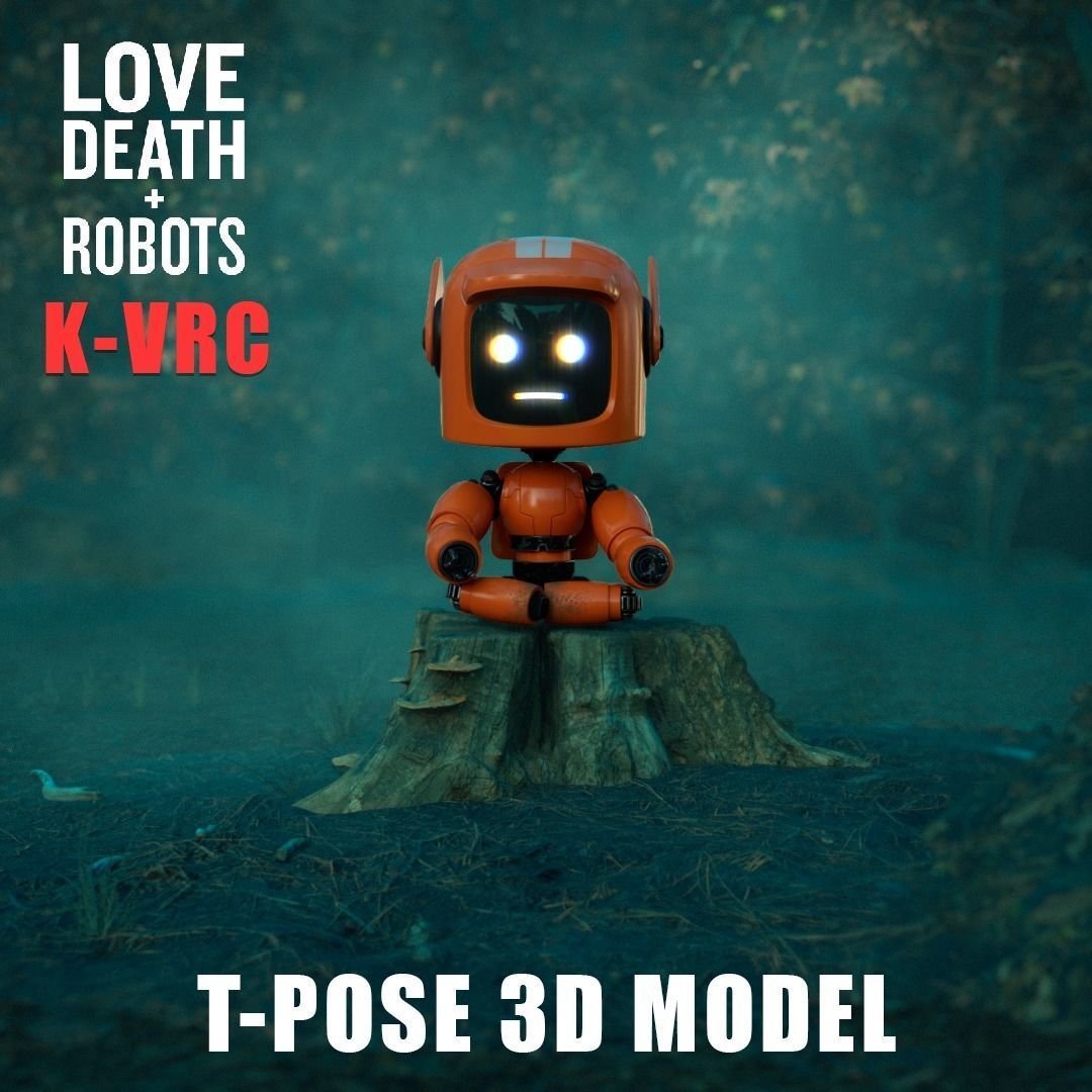 Love Death Robots K-VRC T-Pose 3D Model Low-poly 3D model_4