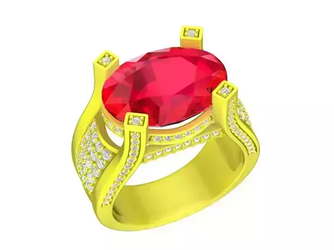 6693 oval diamond women ring