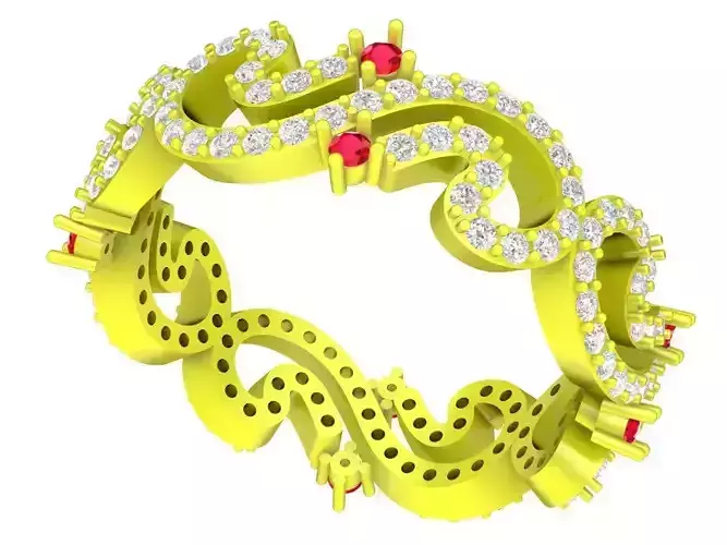 6696 Art Diamond Women Ring