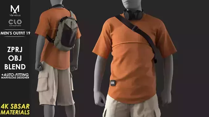 Mens Outfit 19 - Marvelous Designer