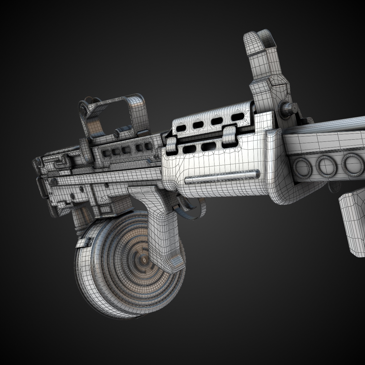 SA80 Machine gun Hi-Res 3D model_8
