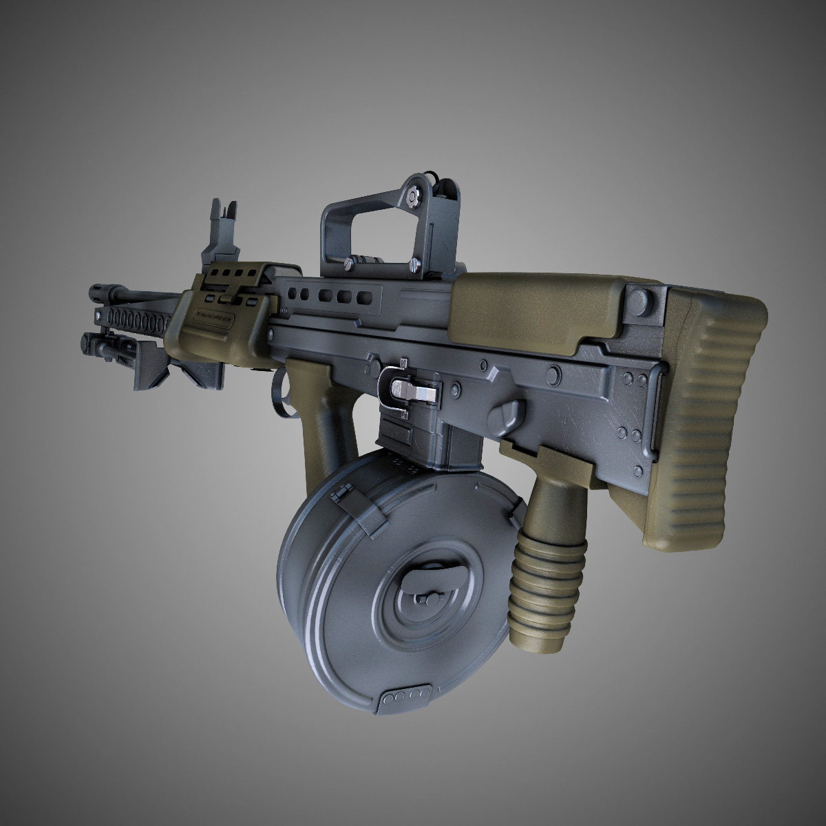 SA80 Machine gun Hi-Res 3D model_2