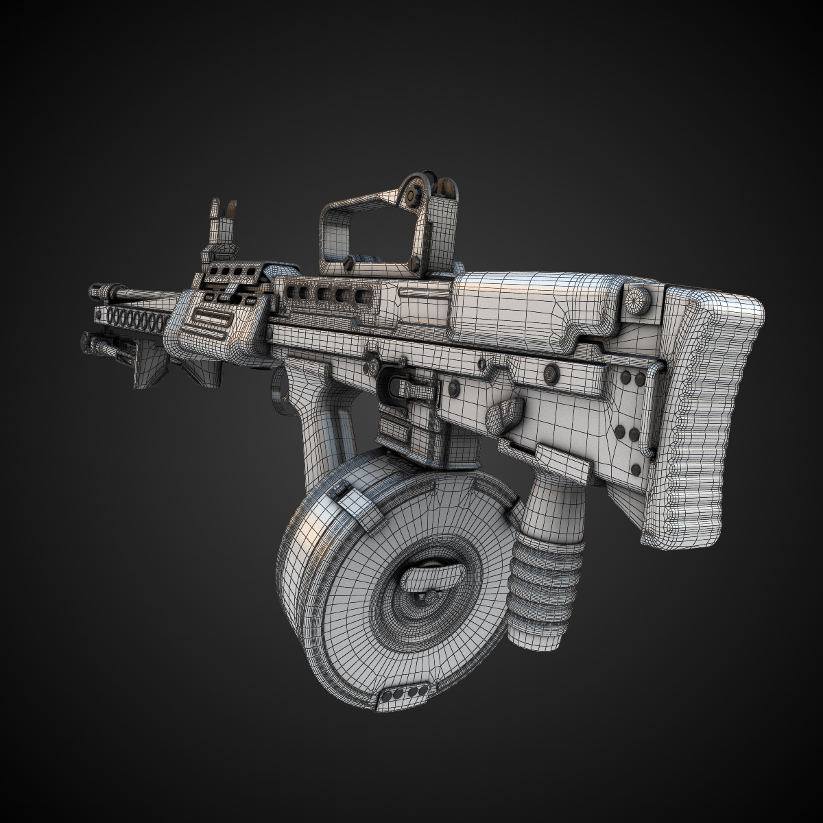 SA80 Machine gun Hi-Res 3D model_7