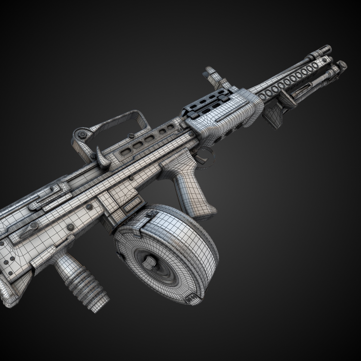 SA80 Machine gun Hi-Res 3D model_5