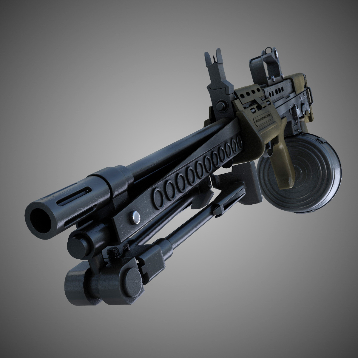 SA80 Machine gun Hi-Res 3D model_1