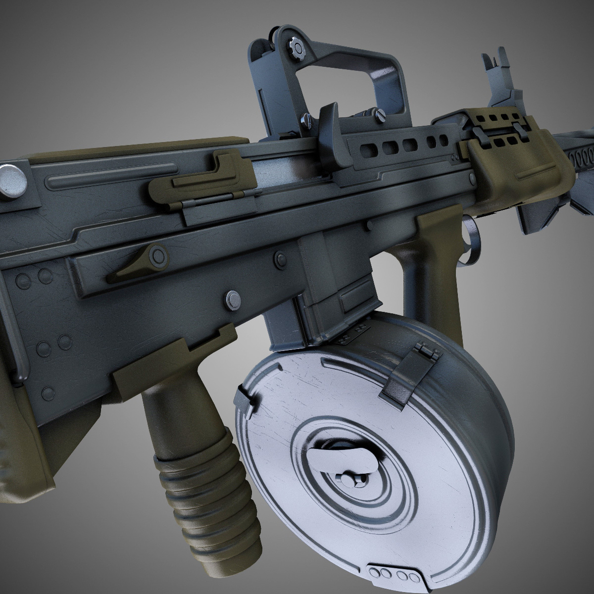 SA80 Machine gun Hi-Res 3D model_4