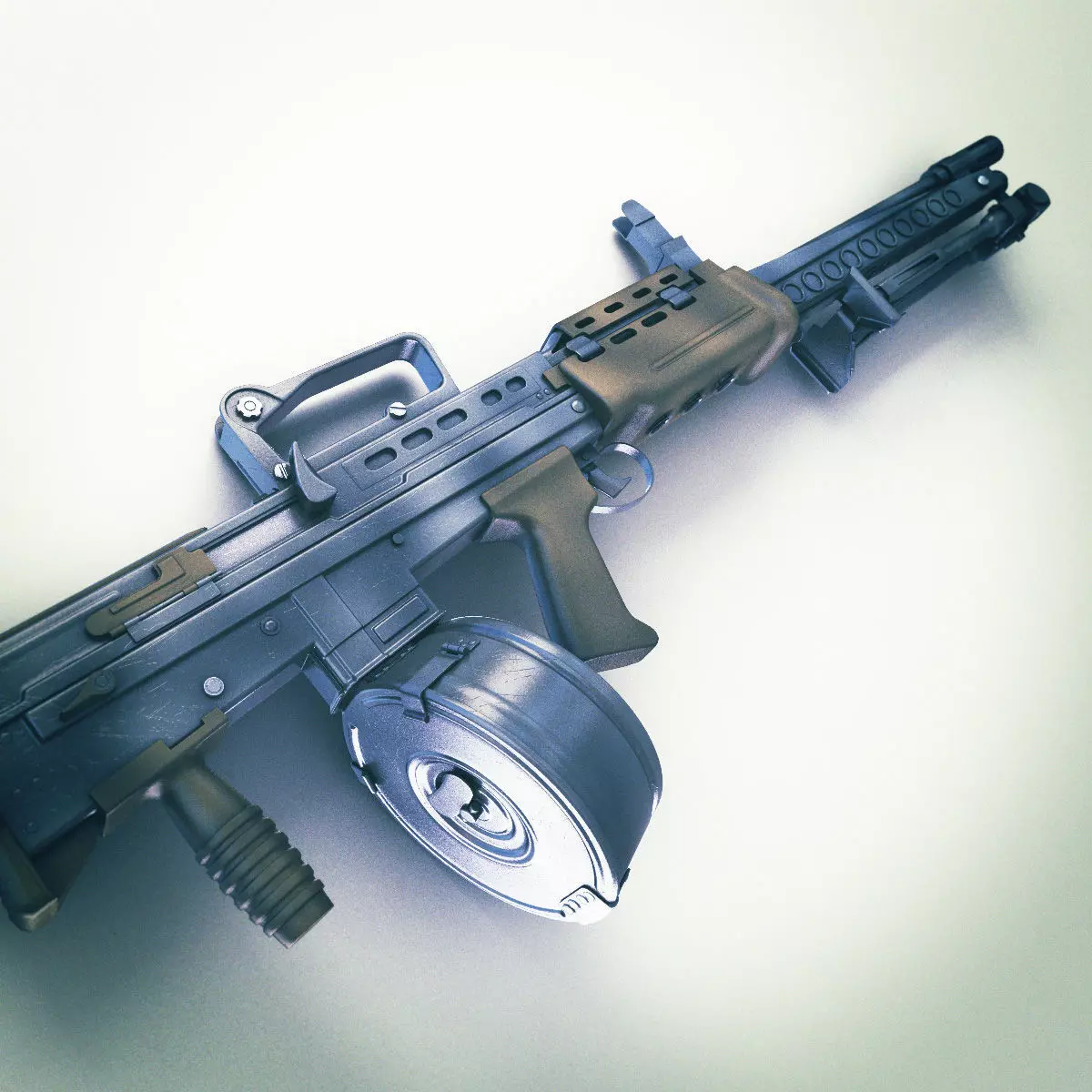 SA80 Machine gun Hi-Res 3D model_0