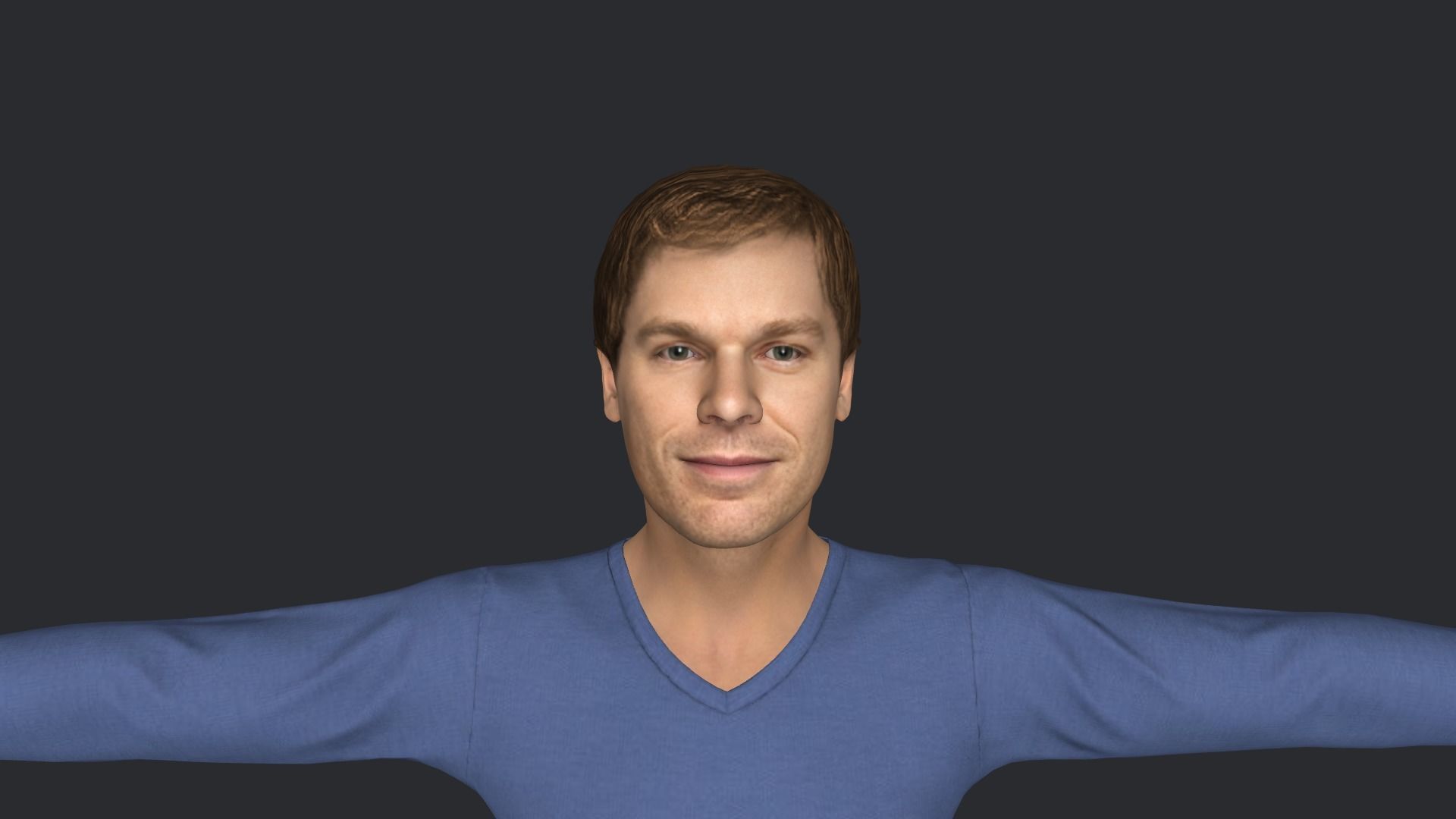 Morgan Hyper Model Dexter Morgan Hyper Realistic Full Body Rigged Character 3D model ...