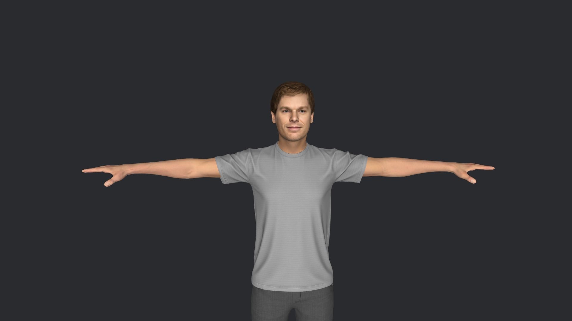 Morgan Hyper Model Dexter Morgan Hyper Realistic Full Body Rigged Character 3D model ...