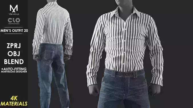 Mens Outfit 20 - Marvelous Designer