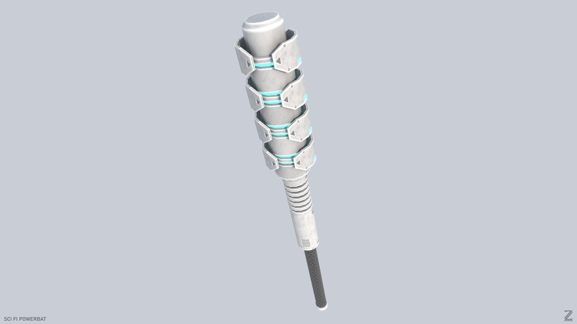 Scifi Powerbat Low-poly 3D model_6