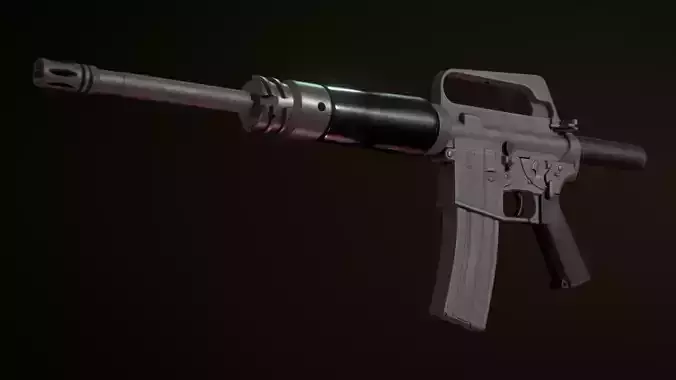M231 Firing Port Weapon Low-poly 3D model