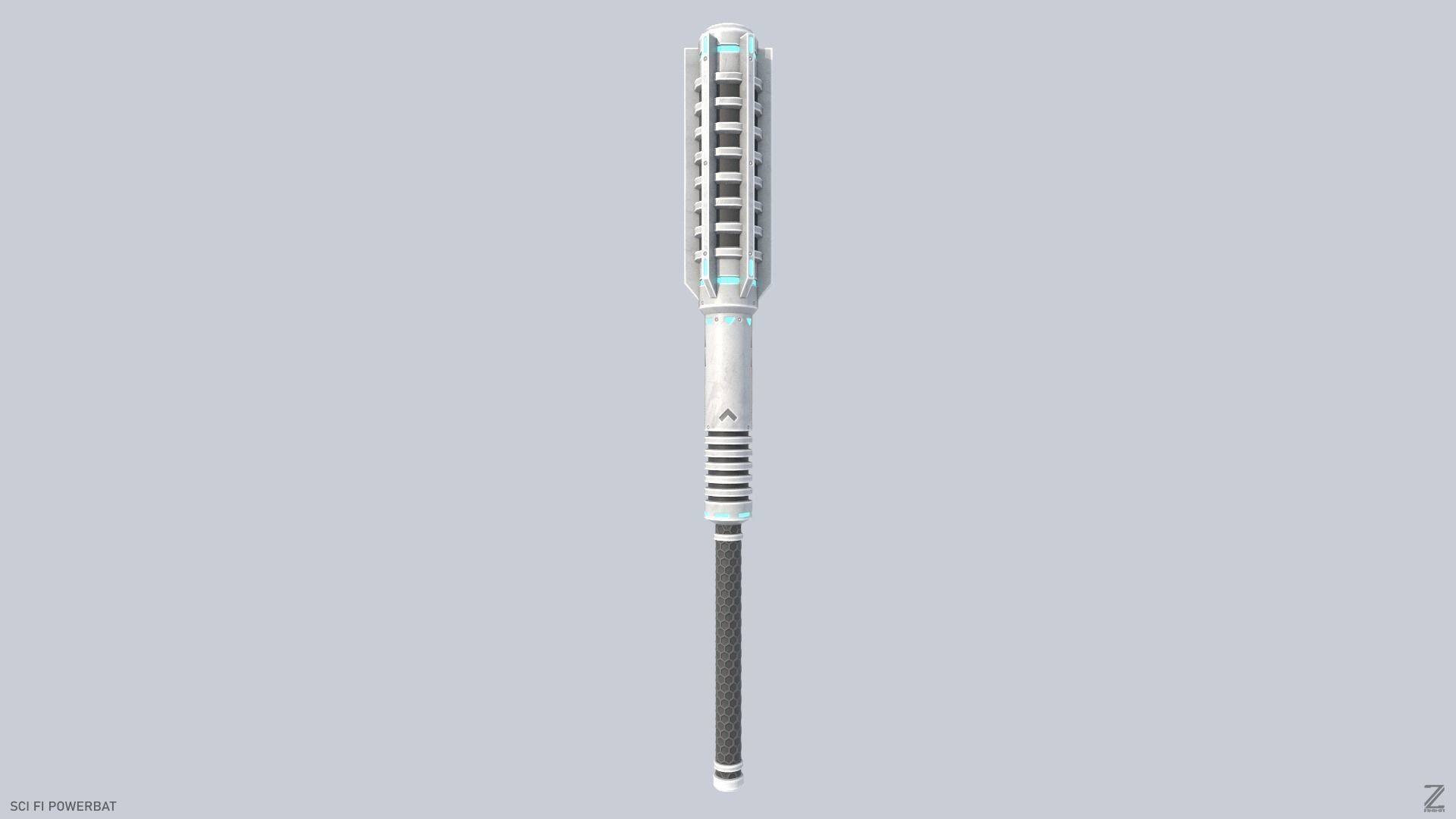 Scifi Powerbat Low-poly 3D model_1