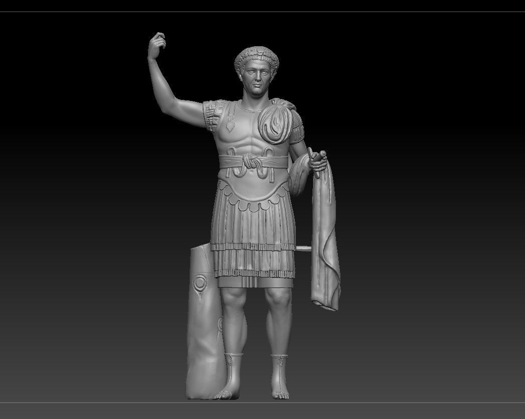 Statua di costantino 3D model_5