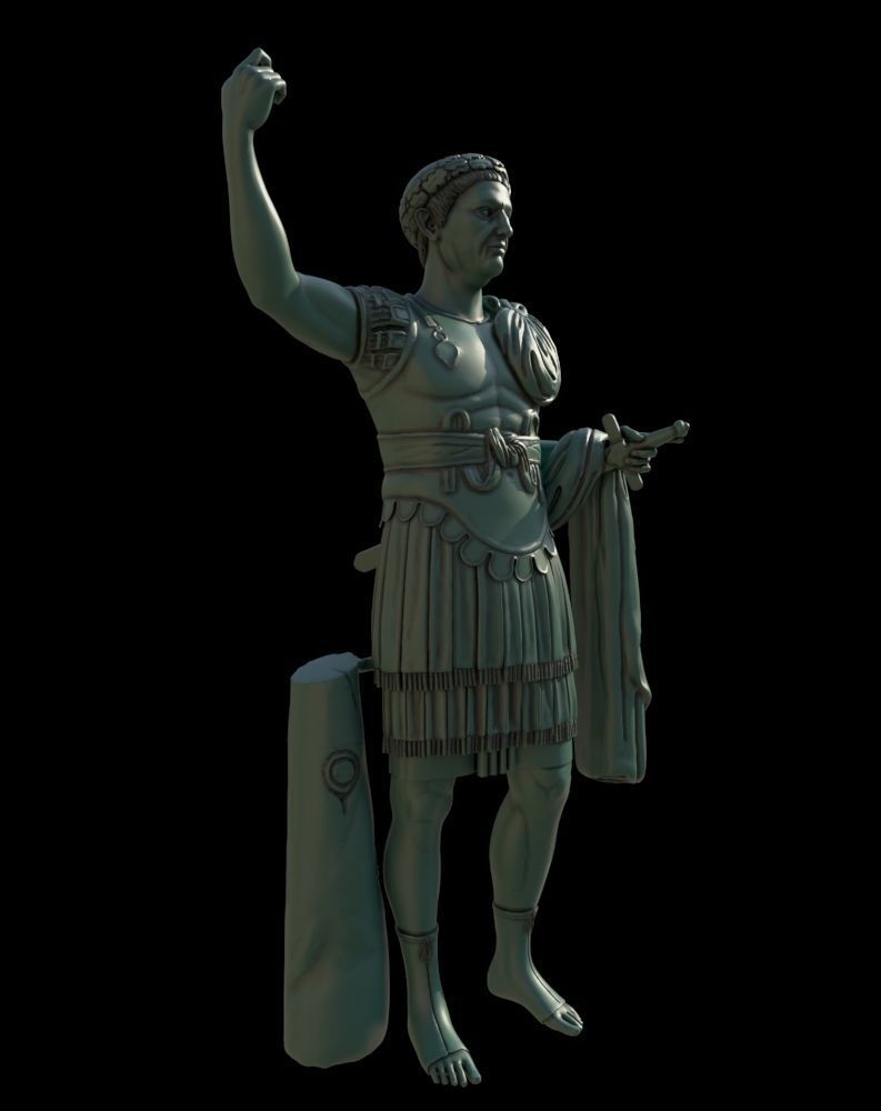 Statua di costantino 3D model_2