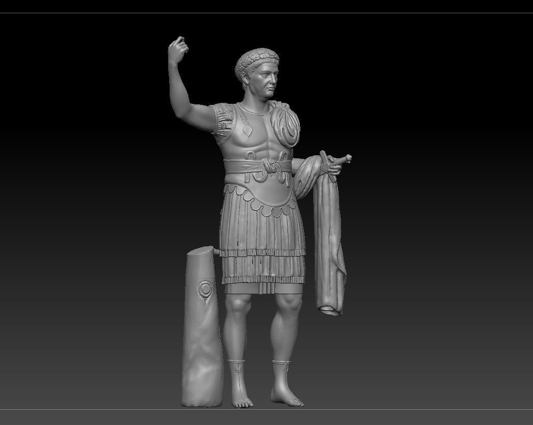 Statua di costantino 3D model_6