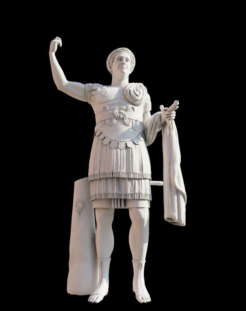 Statua di costantino 3D model_3