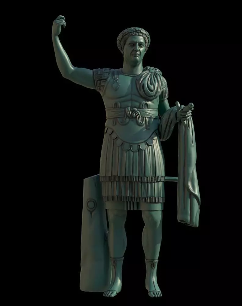 Statua di costantino 3D model_0