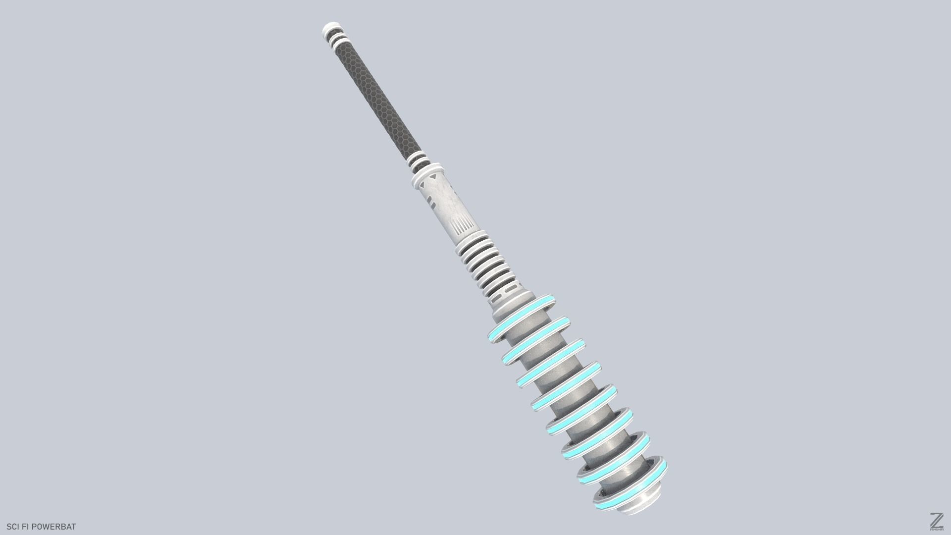 Scifi Powerbat Low-poly 3D model_5