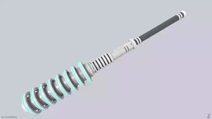 Scifi Powerbat Low-poly 3D model